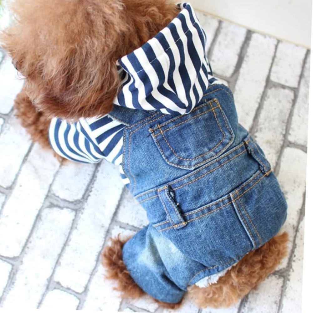Angoily Doggie Overalls with hoodie med 13 long 16 around